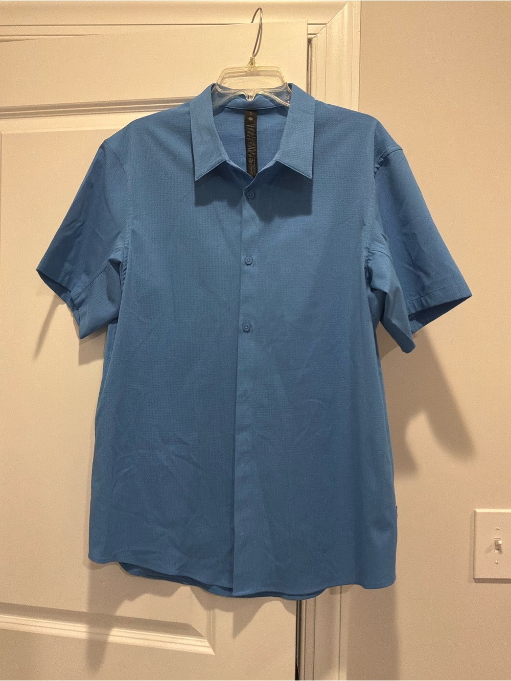 lululemon athletica Light Blue Short-Sleeve Button-Down Shirt